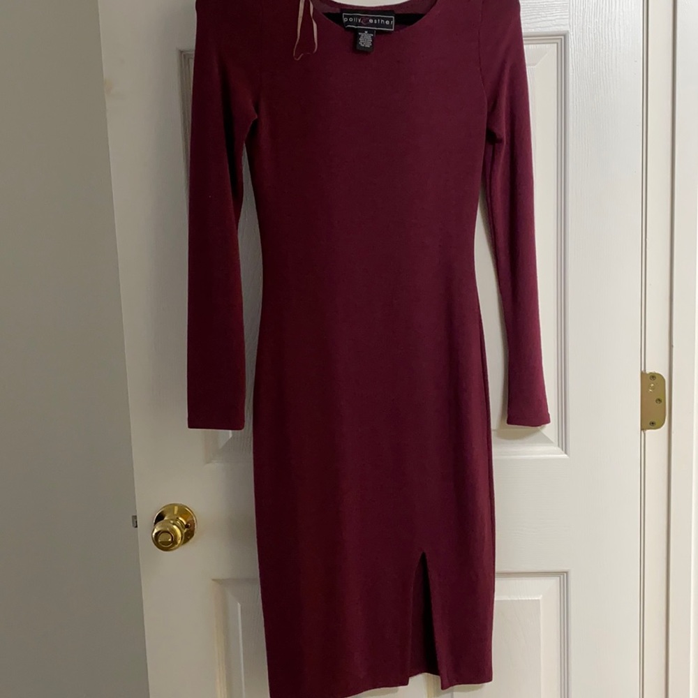 Burgundy Bodycon Dress